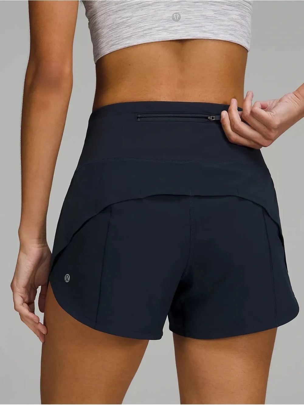Lululemon Speed Up High-Rise Lined Short Size 8 Navy Blue - Picture 3 of 14